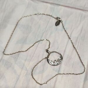 Silver Circle Pendant Necklace